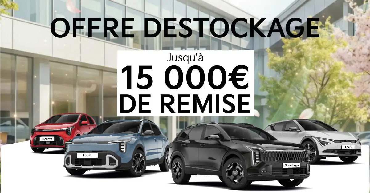 Offre déstockage Kia : jusqu’à 15 000 € de remise